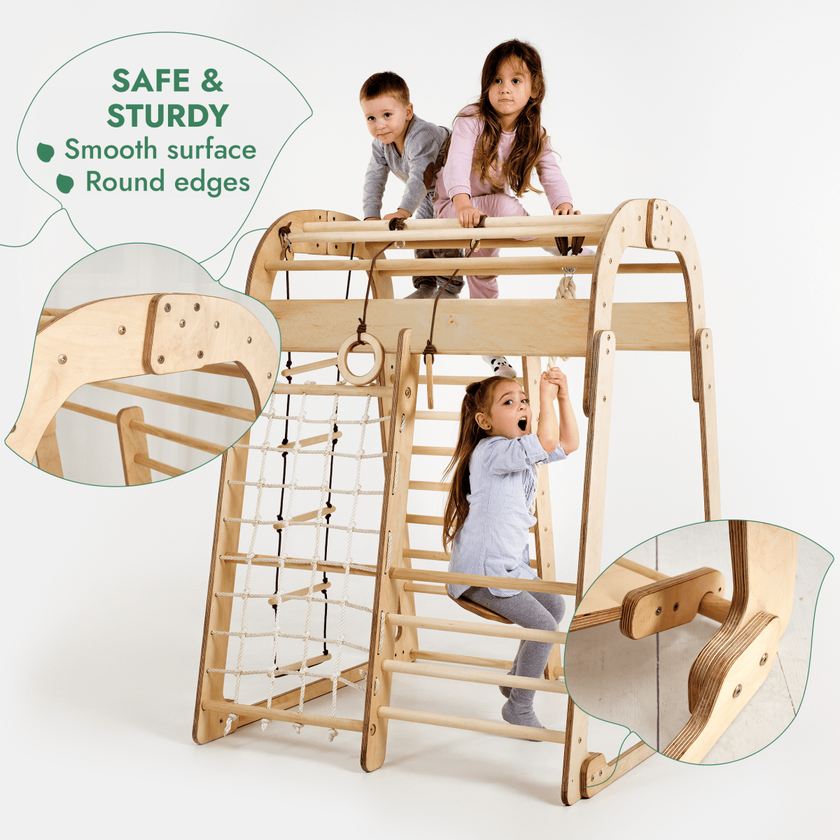 For Full Fun-Indoor Playground for Children - 7in1 Playground + Swings Set + Slide Board + Art Set-7in1 Playsets