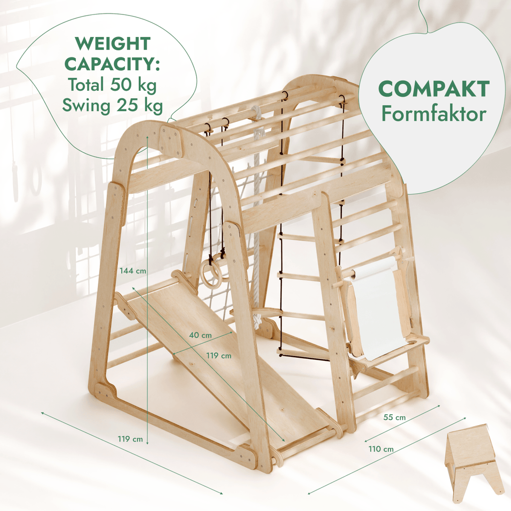 For Full Fun-Indoor Playground for Children - 7in1 Playground + Swings Set + Slide Board + Art Set-7in1 Playsets