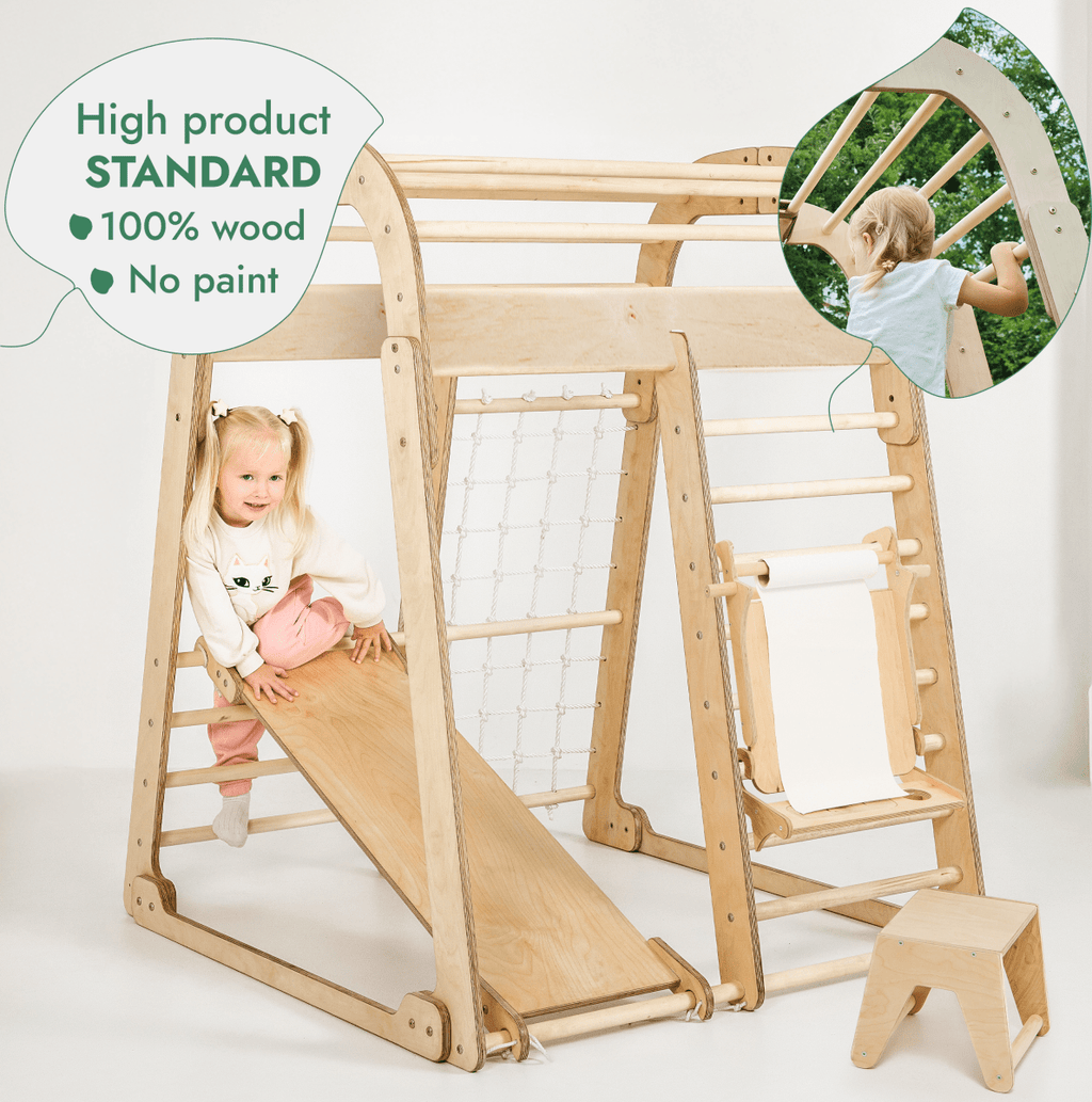 For Full Fun-Indoor Playground for Children - 7in1 Playground + Swings Set + Slide Board + Art Set-7in1 Playsets