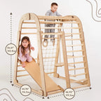 For Full Fun-Indoor Wooden Playground for Children - 6in1 Playground + Swings Set + Slide Board-6in1 Playsets