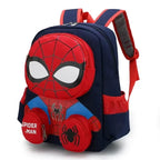Spider-Man themed backpack on a white background