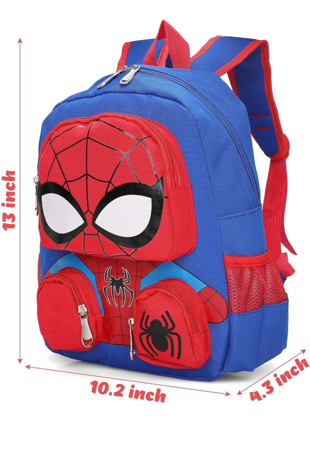 Colorful 3D Spider-Man backpack for kids, featuring a fun Spiderman design, perfect for school and outdoor adventures.