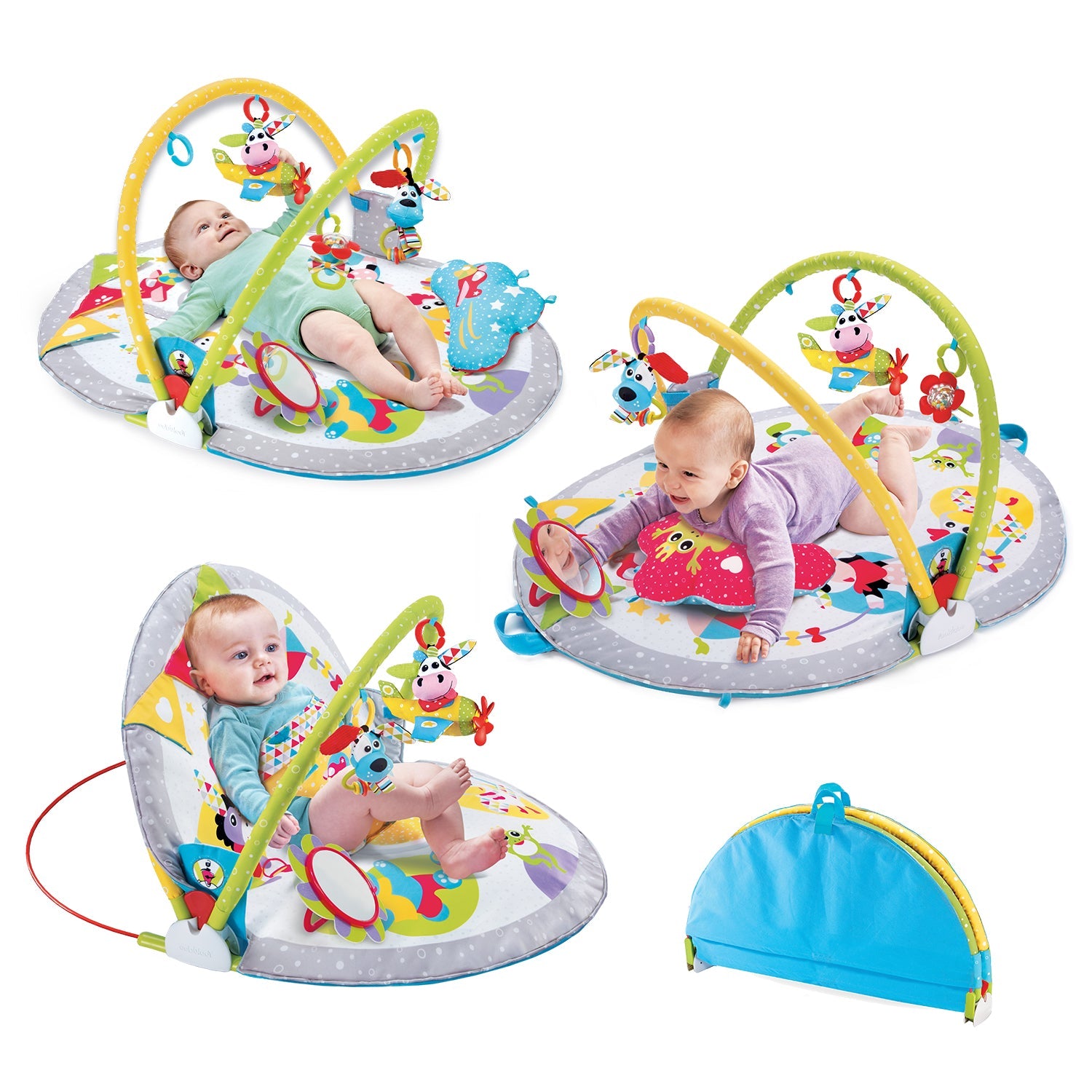 Baby Gym Lay-to-Sit-Up Playmat | ForFullFun Baby Toys