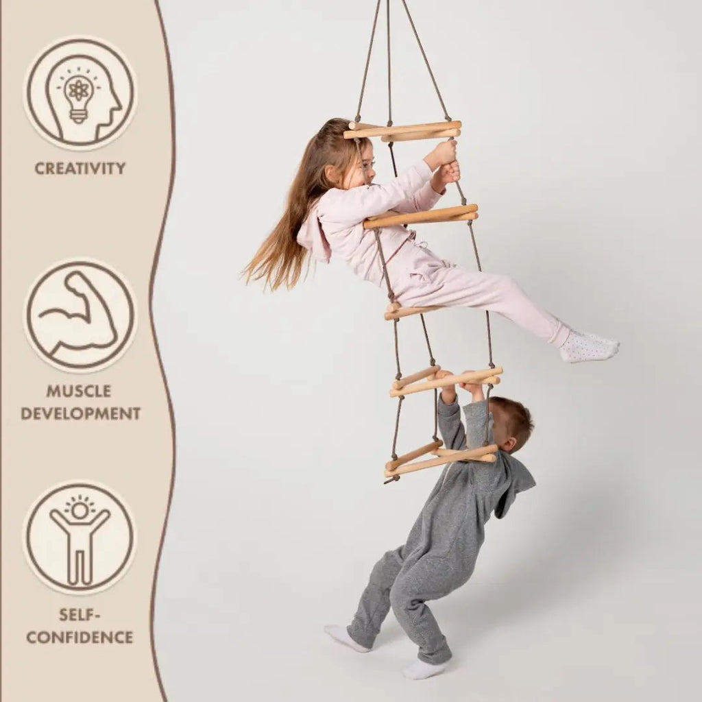 For Full Fun-Triangle rope ladder for kids-Single Swing