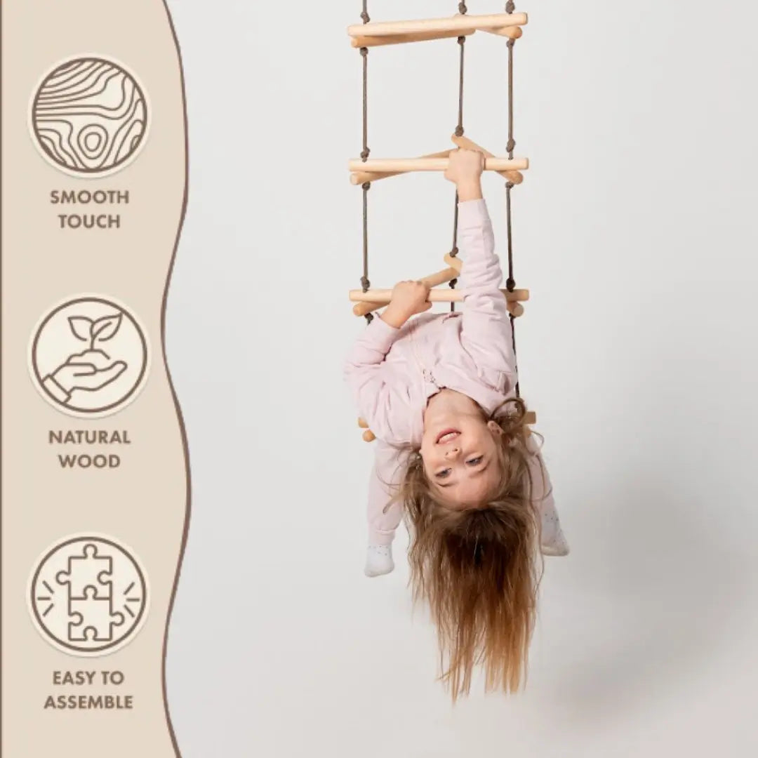 For Full Fun-Triangle rope ladder for kids-Single Swing