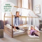 For Full Fun-Twin Size Montessori House Bed for Kids with Fence-Beds