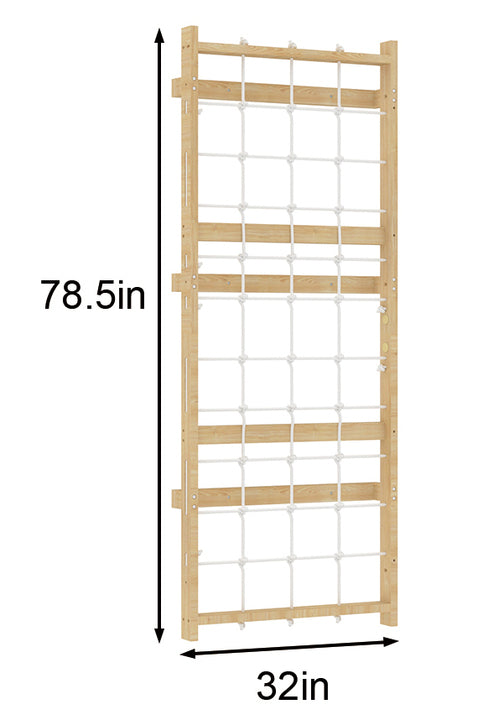 For Full Fun-Add-On Rope Wall Panel for 79" Modular Walnut Climber-Climbing Accessories