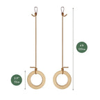 For Full Fun-Wooden gymnastic rings for kids-Single Swing