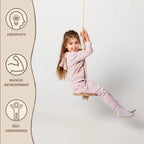 For Full Fun-Wooden rope swing for kids-Single Swing