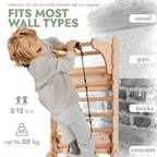 For Full Fun-Wooden Swedish Wall / Climbing ladder for Children + Swing Set + Slide Board + Art Add-on-Swedish wall